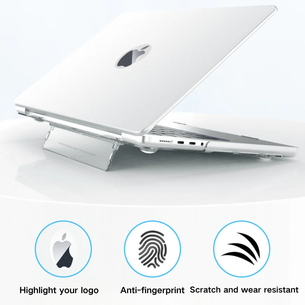 MacBook Pro 16.2" 2023 (A2991 M3 & A2780 M2) & 2021 (A2485 M1) - Matte Transparent Invisible Stand Protective Case - Image 11
