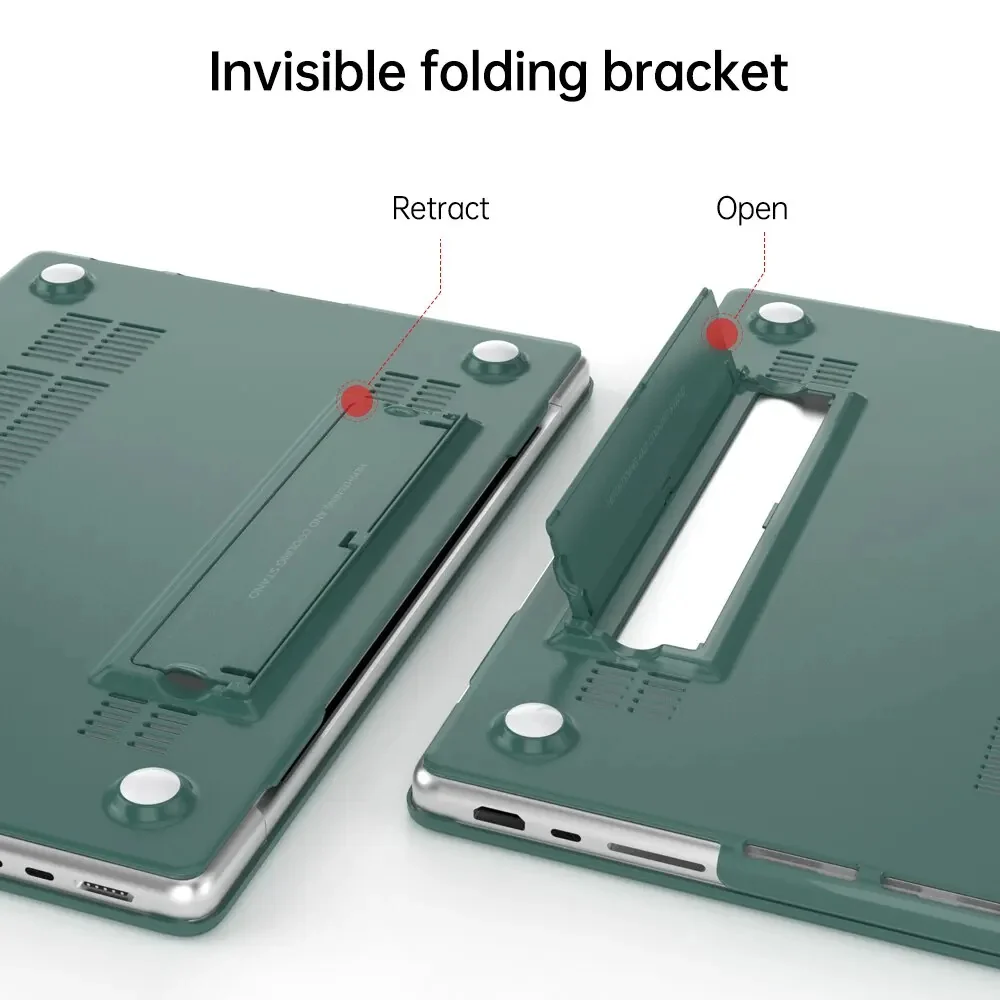 MacBook Pro 16.2" 2023 (A2991 M3 & A2780 M2) & 2021 (A2485 M1) - Matte Transparent Invisible Stand Protective Case - Image 13