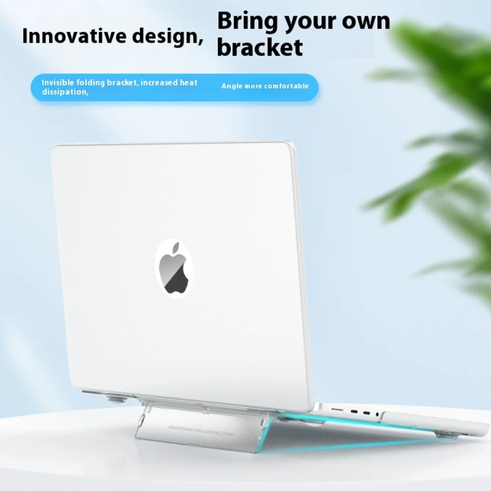MacBook Pro 16.2" 2023 (A2991 M3 & A2780 M2) & 2021 (A2485 M1) - Matte Transparent Invisible Stand Protective Case - Image 8