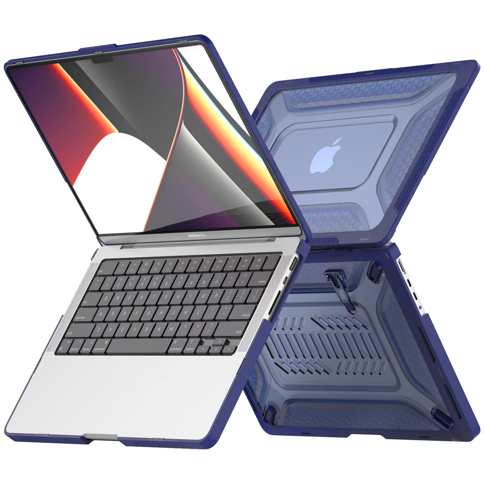 MacBook Pro 16" M5 Pro 2026 (A3428) - Foldable Stand Shockproof Protective Case