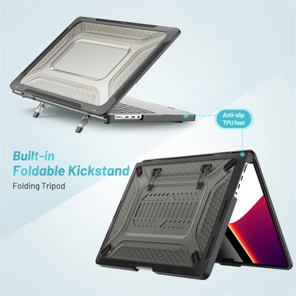 MacBook Pro 16.2" (A2141) - Foldable Stand Shockproof Protective Case - Image 11