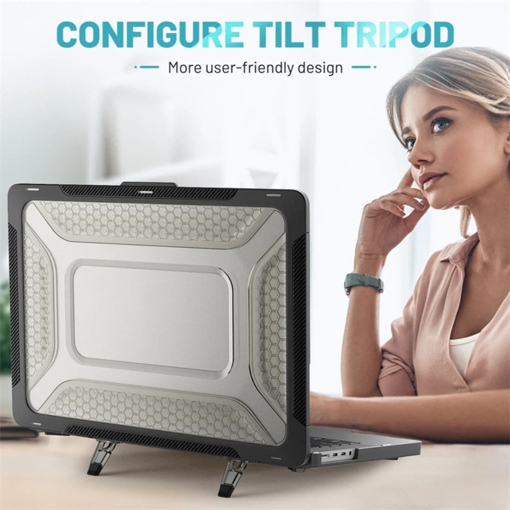 MacBook Pro 16.2" (A2141) - Foldable Stand Shockproof Protective Case - Image 9