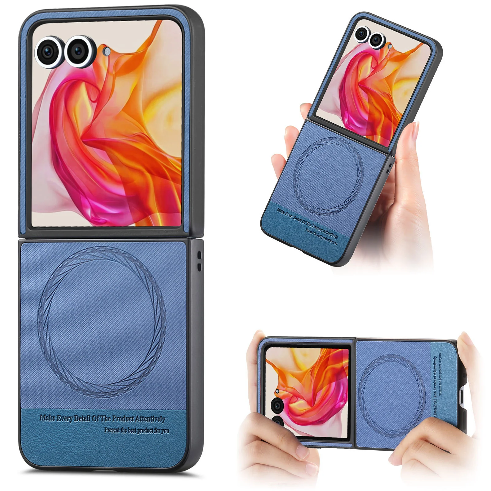 [Magnetic Compatible] Motorola Moto Razr 60/Ultra Textured Fabric-Style Shockproof Protective Case - Image 2