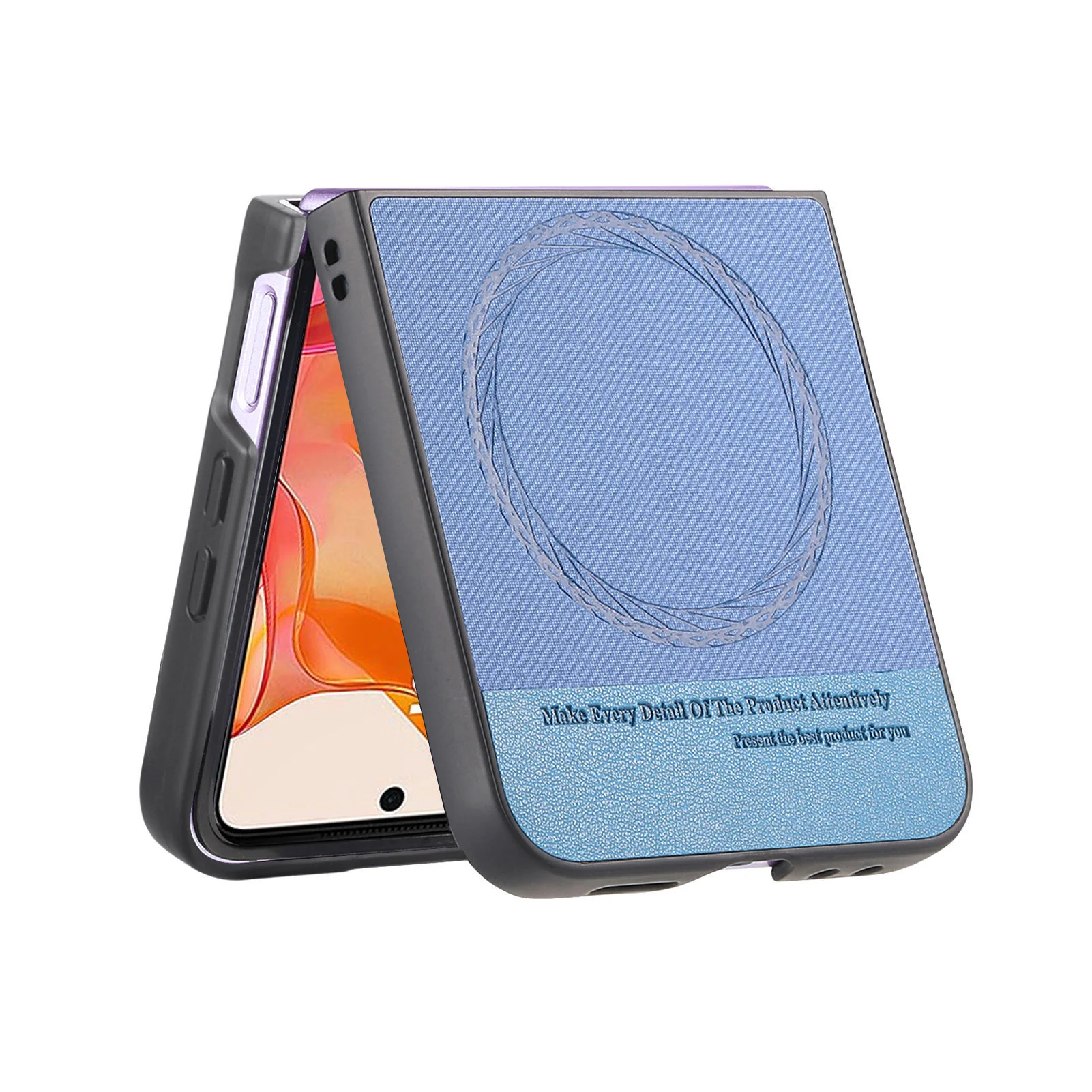 [Magnetic Compatible] Motorola Moto Razr 60/Ultra Textured Fabric-Style Shockproof Protective Case - Image 3