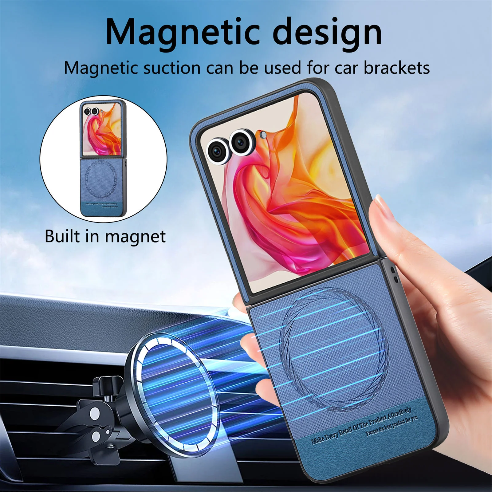 [Magnetic Compatible] Motorola Moto Razr 60/Ultra Textured Fabric-Style Shockproof Protective Case - Image 7