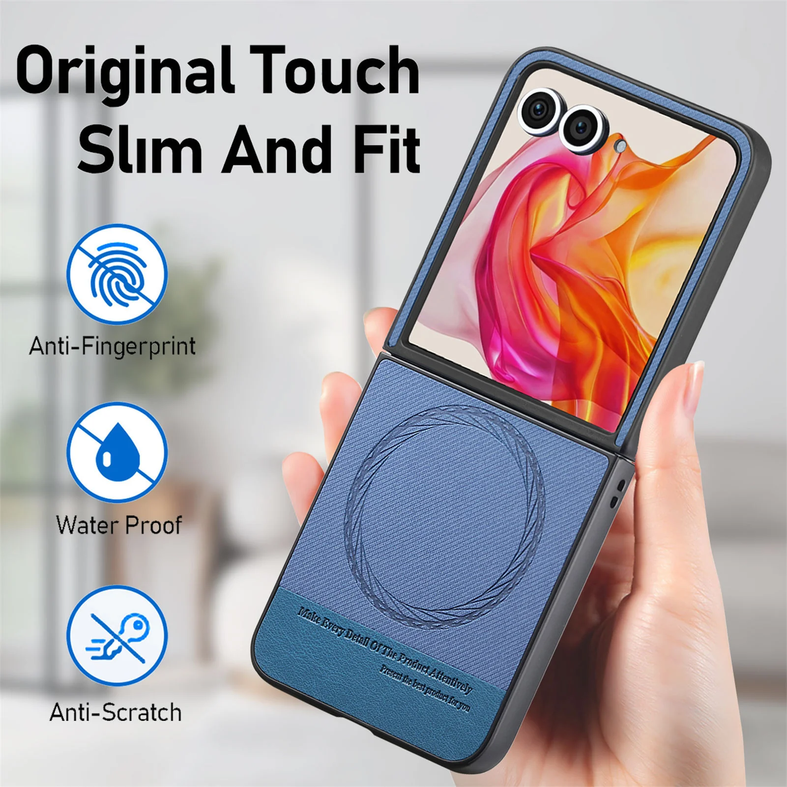 [Magnetic Compatible] Motorola Moto Razr 60/Ultra Textured Fabric-Style Shockproof Protective Case - Image 9