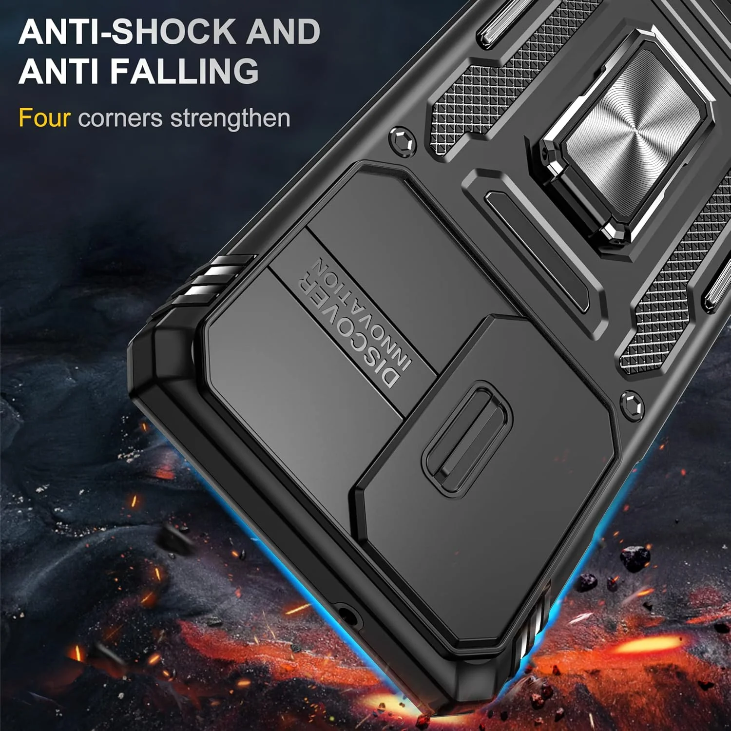 [Magnetic Ring Kickstand][Camera Cover] Motorola Moto Edge 30 Pro/Edge Plus 2022 - Shield Shockproof Rugged Heavy Duty Case With 2PC 9H Glass Screen Protector - Image 6