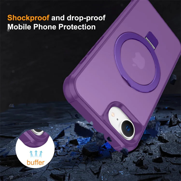 [Magsafe Compatible][360° Rotating Stand] Apple iPhone 16e & 17e Full-coverage Shockproof Essentials Series Case - Image 4
