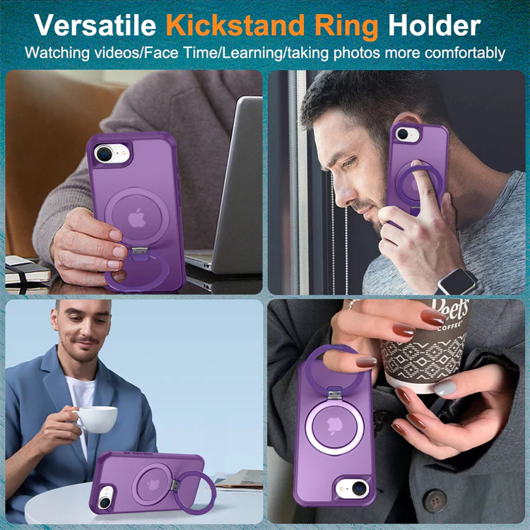 [Magsafe Compatible][360° Rotating Stand] Apple iPhone 16e & 17e Full-coverage Shockproof Essentials Series Case - Image 5
