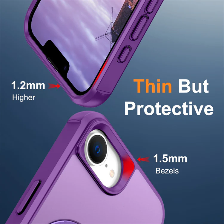 [Magsafe Compatible][360° Rotating Stand] Apple iPhone 16e & 17e Full-coverage Shockproof Essentials Series Case - Image 6