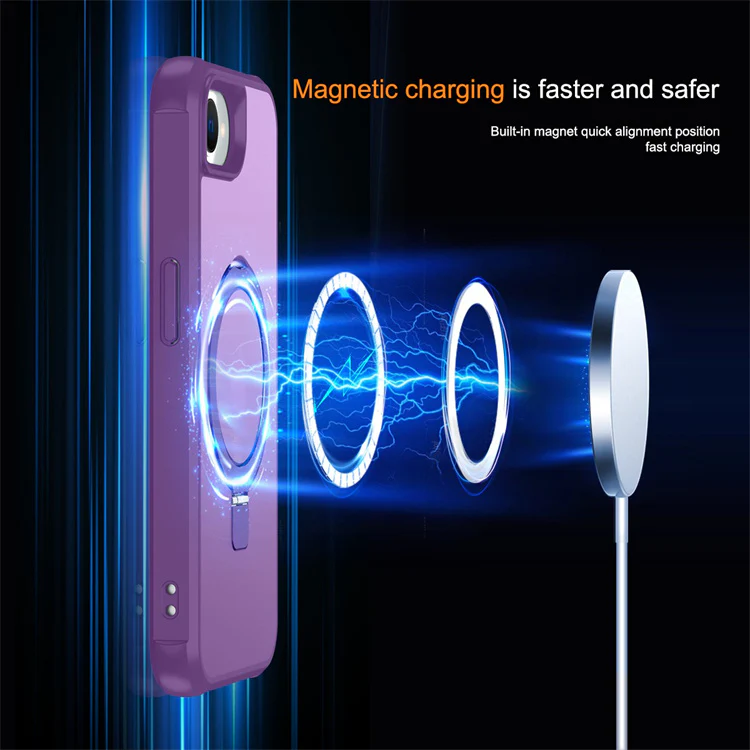 [Magsafe Compatible][360° Rotating Stand] Apple iPhone 16e & 17e Full-coverage Shockproof Essentials Series Case - Image 7