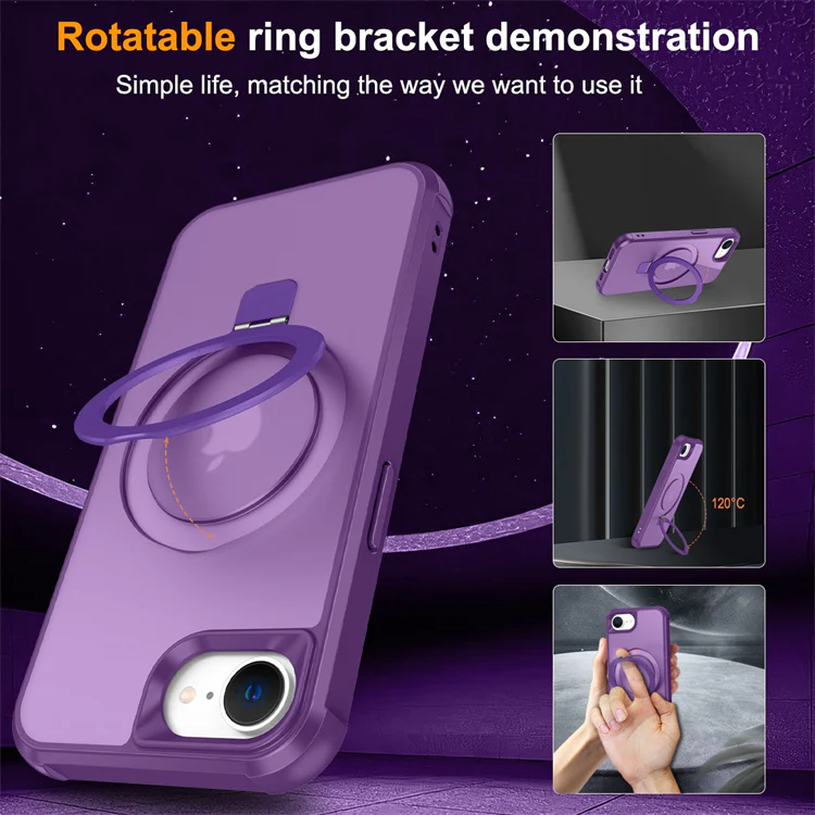 [Magsafe Compatible][360° Rotating Stand] Apple iPhone 16e & 17e Full-coverage Shockproof Essentials Series Case - Image 9