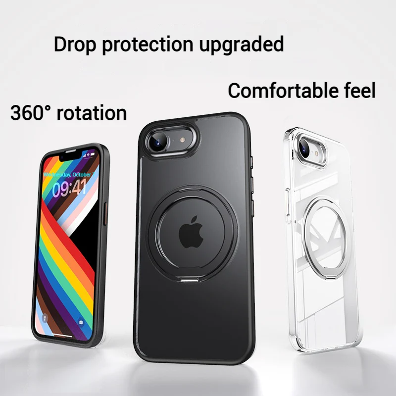 [Magsafe Compatible][360° Rotating Stand] Apple iPhone 16e & 17e Matte Shockproof Essentials Series Case - Image 10
