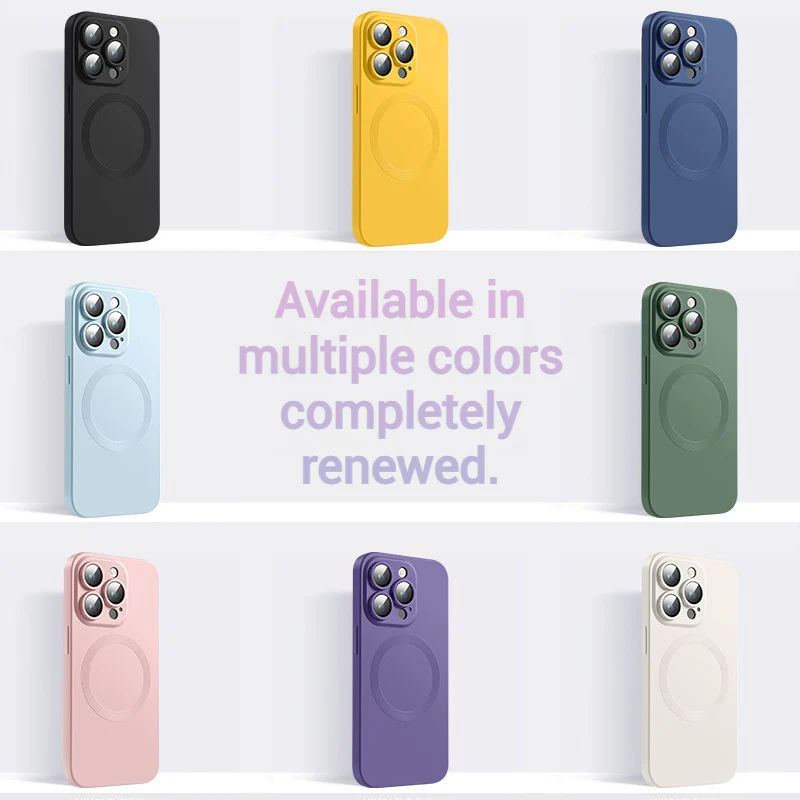 [Magsafe Compatible] Apple iPhone 15/Plus/Pro/Pro Max Liquid Silicone Anti-drop Ultra-thin Matte Essentials Series Case - Image 13