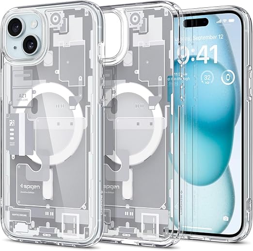 [Magsafe Compatible] Apple iPhone 15 Plus - SPIGEN Slim Protection Design Made Of Flexible TPU Bumper And Hard PC Back Cover Case