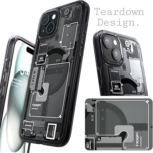 [Magsafe Compatible] Apple iPhone 15 Plus - SPIGEN Slim Protection Design Made Of Flexible TPU Bumper And Hard PC Back Cover Case - Image 4