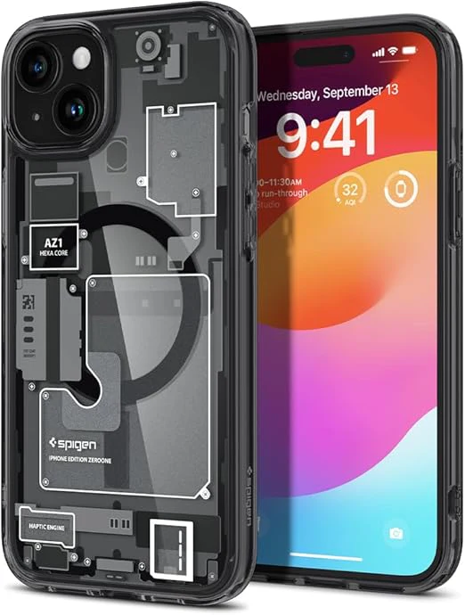 [Magsafe Compatible] Apple iPhone 15 Plus - SPIGEN Slim Protection Design Made Of Flexible TPU Bumper And Hard PC Back Cover Case - Image 5