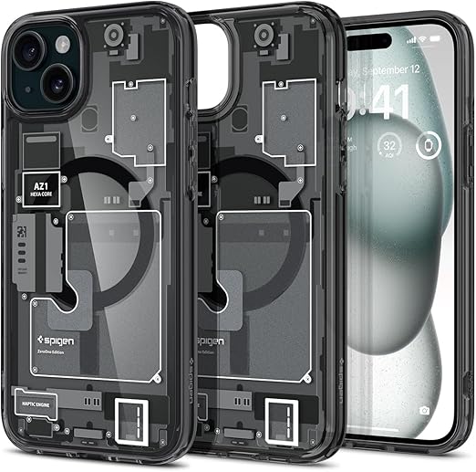 [Magsafe Compatible] Apple iPhone 15 Plus - SPIGEN Slim Protection Design Made Of Flexible TPU Bumper And Hard PC Back Cover Case - Image 8