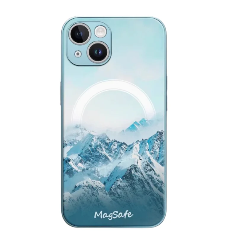 [Magsafe Compatible] Apple iPhone 15/15 Plus/15 Pro/15 Pro Max TPU Skin Feel Shockproof Moutain Case - Image 8