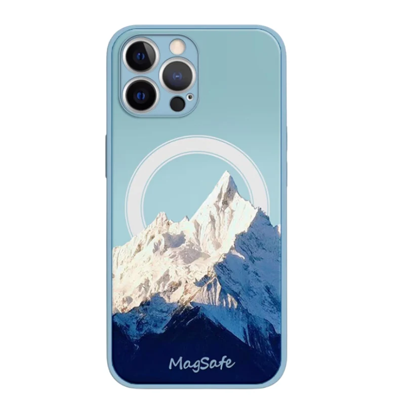 [Magsafe Compatible] Apple iPhone 15/15 Plus/15 Pro/15 Pro Max TPU Skin Feel Shockproof Moutain Case - Image 6