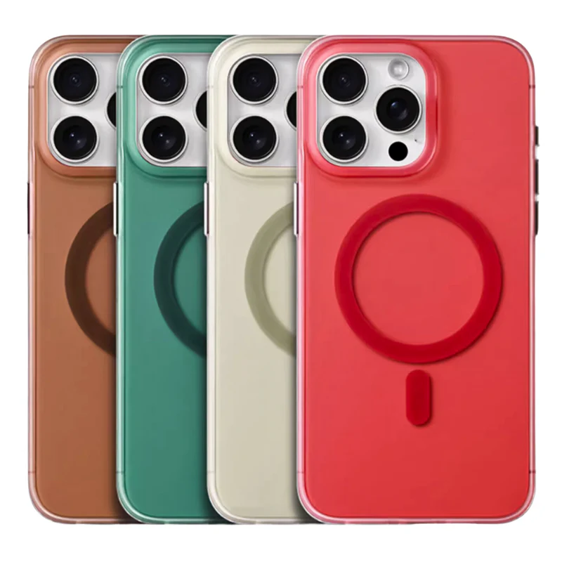[Magsafe Compatible] Apple iPhone 13/Pro/Pro Max Sanlinba Transparent Matte Shockproof Essentials Series Case - Image 2