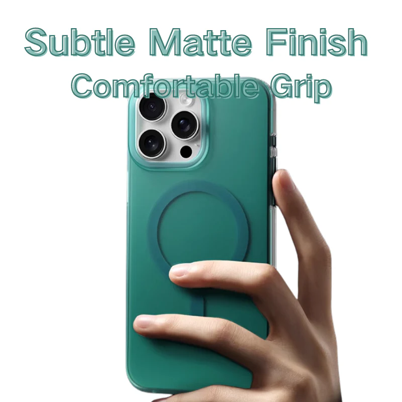 [Magsafe Compatible] Apple iPhone 13/Pro/Pro Max Sanlinba Transparent Matte Shockproof Essentials Series Case - Image 3