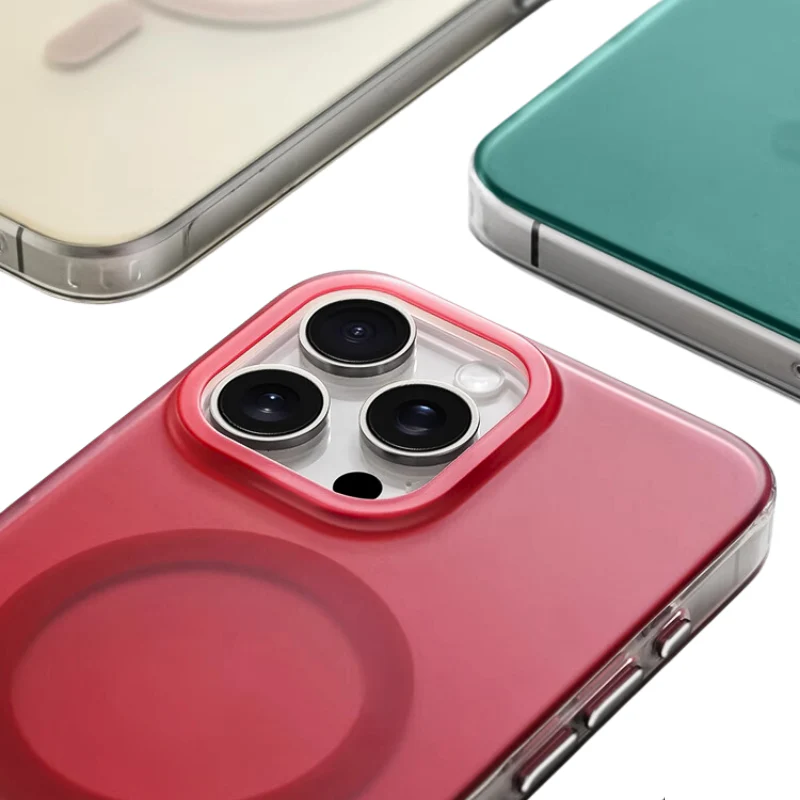 [Magsafe Compatible] Apple iPhone 13/Pro/Pro Max Sanlinba Transparent Matte Shockproof Essentials Series Case - Image 4