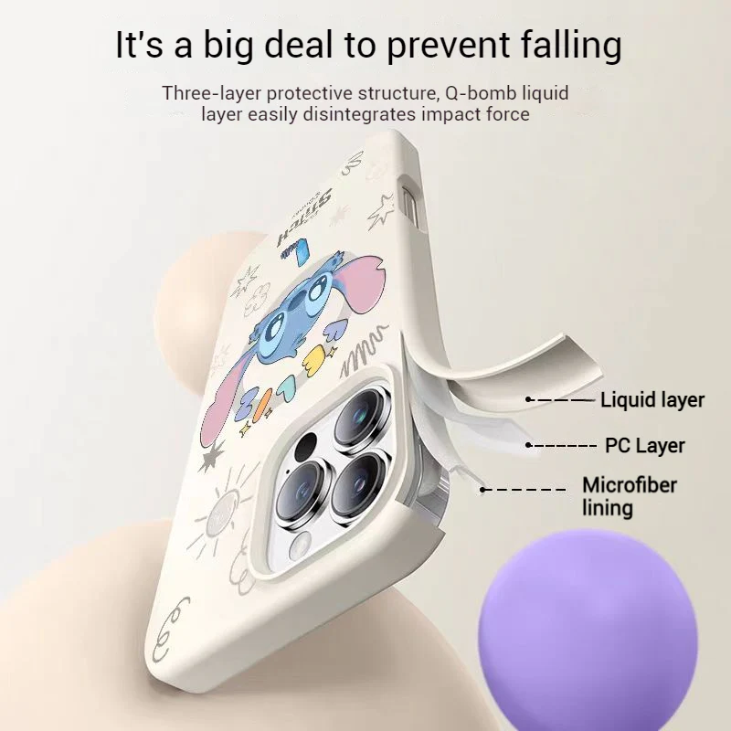 [Magsafe Compatible] Apple iPhone 15/Pro/Plus/Pro Max Cartoon Liquid Silicone Shockproof Essentials Series Case - Image 5