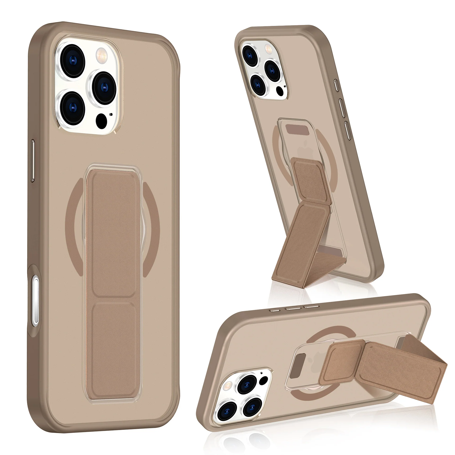 [Magsafe Compatible] Apple iPhone 16/Plus/Pro/Max - Fashion Foldable Stand Shockproof Case - Image 13