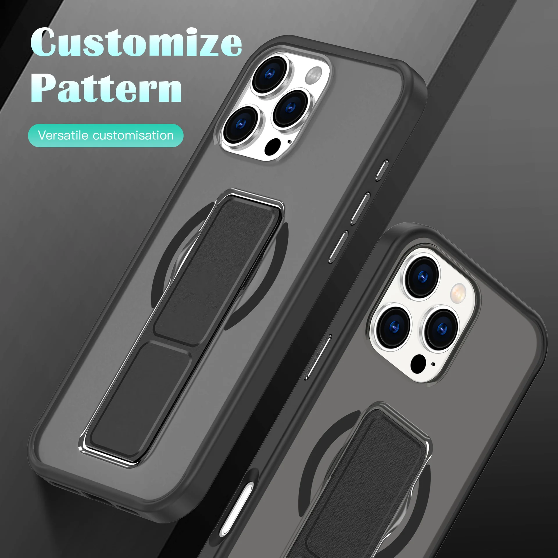 [Magsafe Compatible] Apple iPhone 16/Plus/Pro/Max - Fashion Foldable Stand Shockproof Case - Image 5