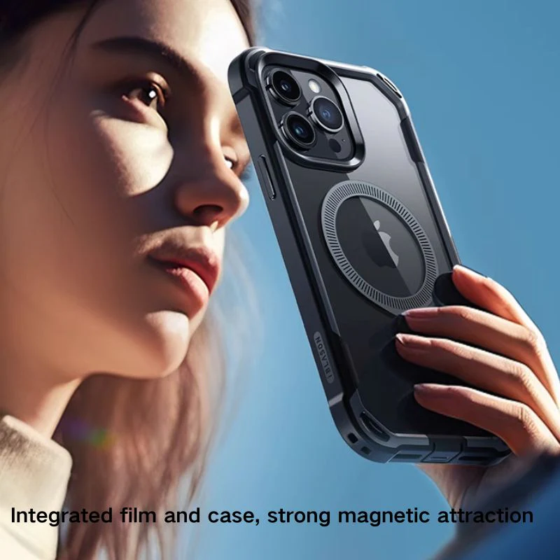 [Magsafe Compatible] Apple iPhone 15 Pro - Transparent Full-coverage Shockproof Lifeproof Series Case - Image 4