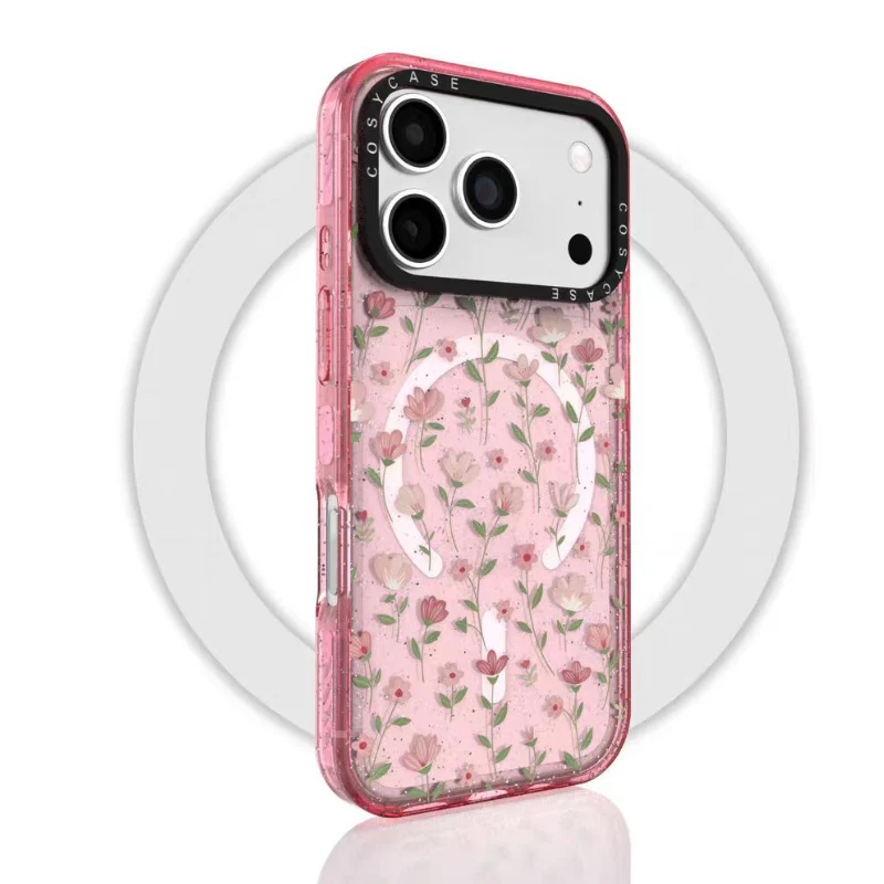 [Magsafe Compatible] Apple iPhone 16/Pro/Pro Max/Plus - Floral Clear Full Protection Shockproof Phone Case