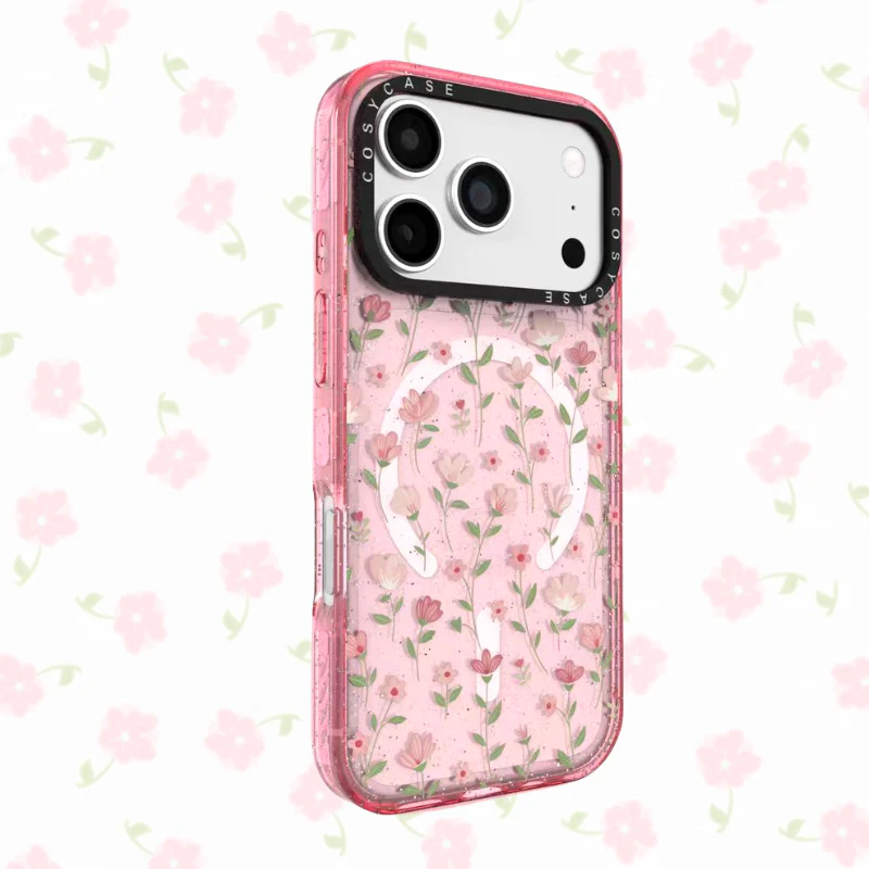 [Magsafe Compatible] Apple iPhone 16/Pro/Pro Max/Plus - Floral Clear Full Protection Shockproof Phone Case - Image 2