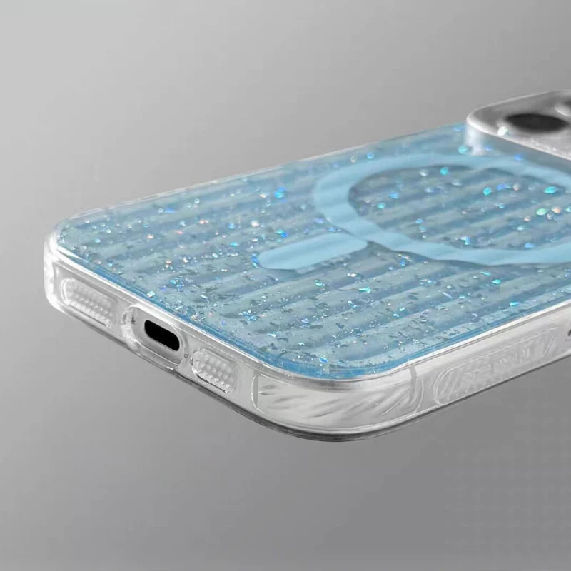 [Magsafe Compatible] Apple iPhone 16/Pro/Pro Max/Plus Glitter Full-Cover Shockproof Phone Case - Image 5