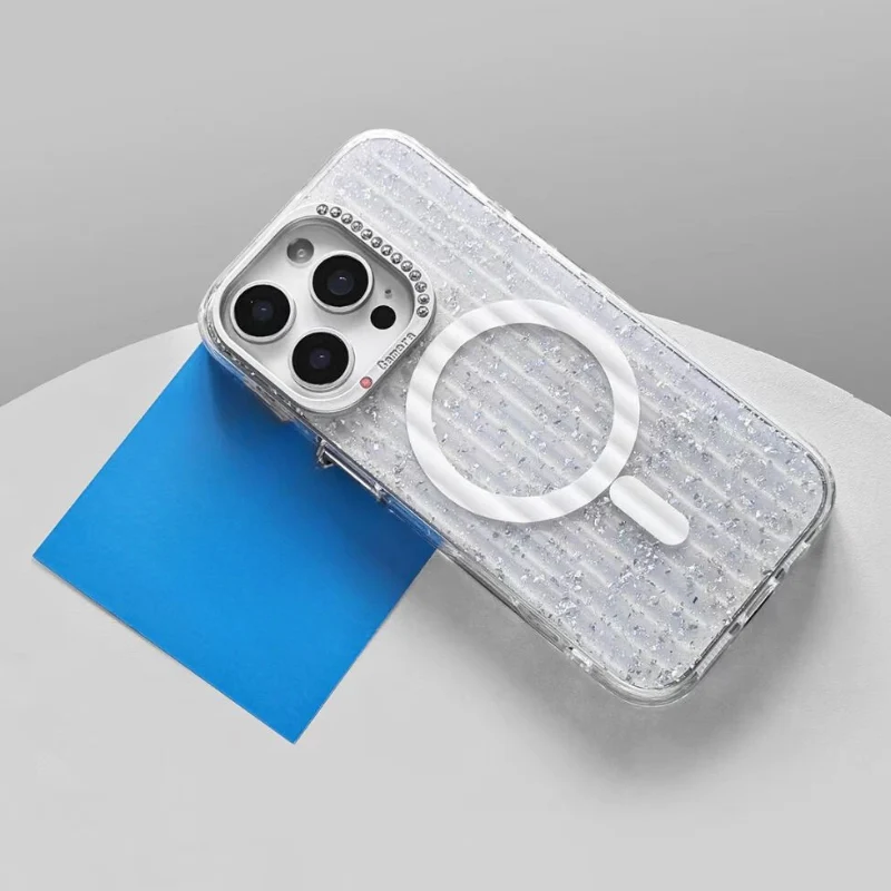 [Magsafe Compatible] Apple iPhone 16/Pro/Pro Max/Plus Glitter Full-Cover Shockproof Phone Case - Image 6
