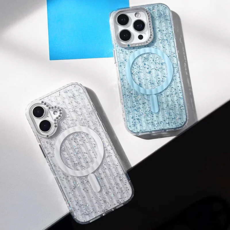 [Magsafe Compatible] Apple iPhone 16/Pro/Pro Max/Plus Glitter Full-Cover Shockproof Phone Case - Image 7