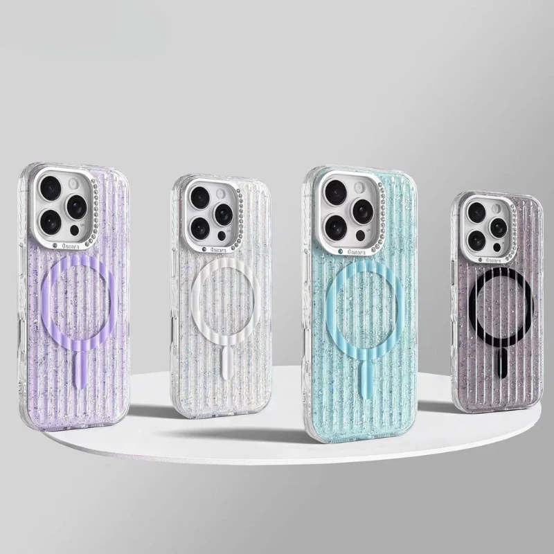 [Magsafe Compatible] Apple iPhone 16/Pro/Pro Max/Plus Glitter Full-Cover Shockproof Phone Case - Image 8