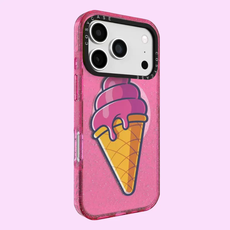 [Magsafe Compatible] Apple iPhone 16/Pro/Pro Max/Plus - Ice Cream Glitter Full-Cover Shockproof Phone Case - Image 7