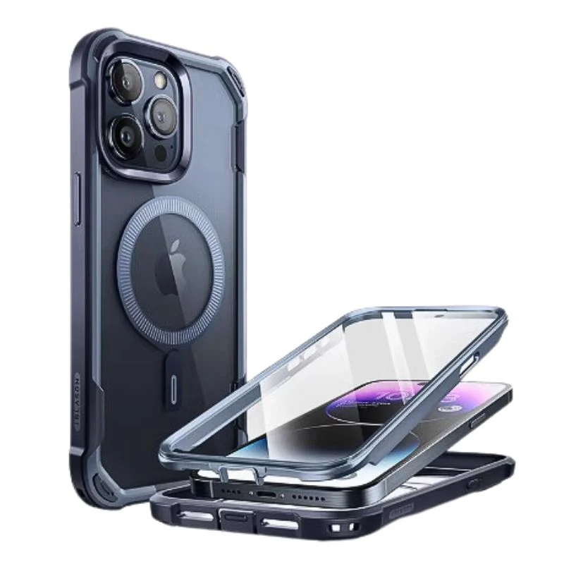 [Magsafe Compatible] Apple iPhone 15 Pro - Transparent Full-coverage Shockproof Lifeproof Series Case