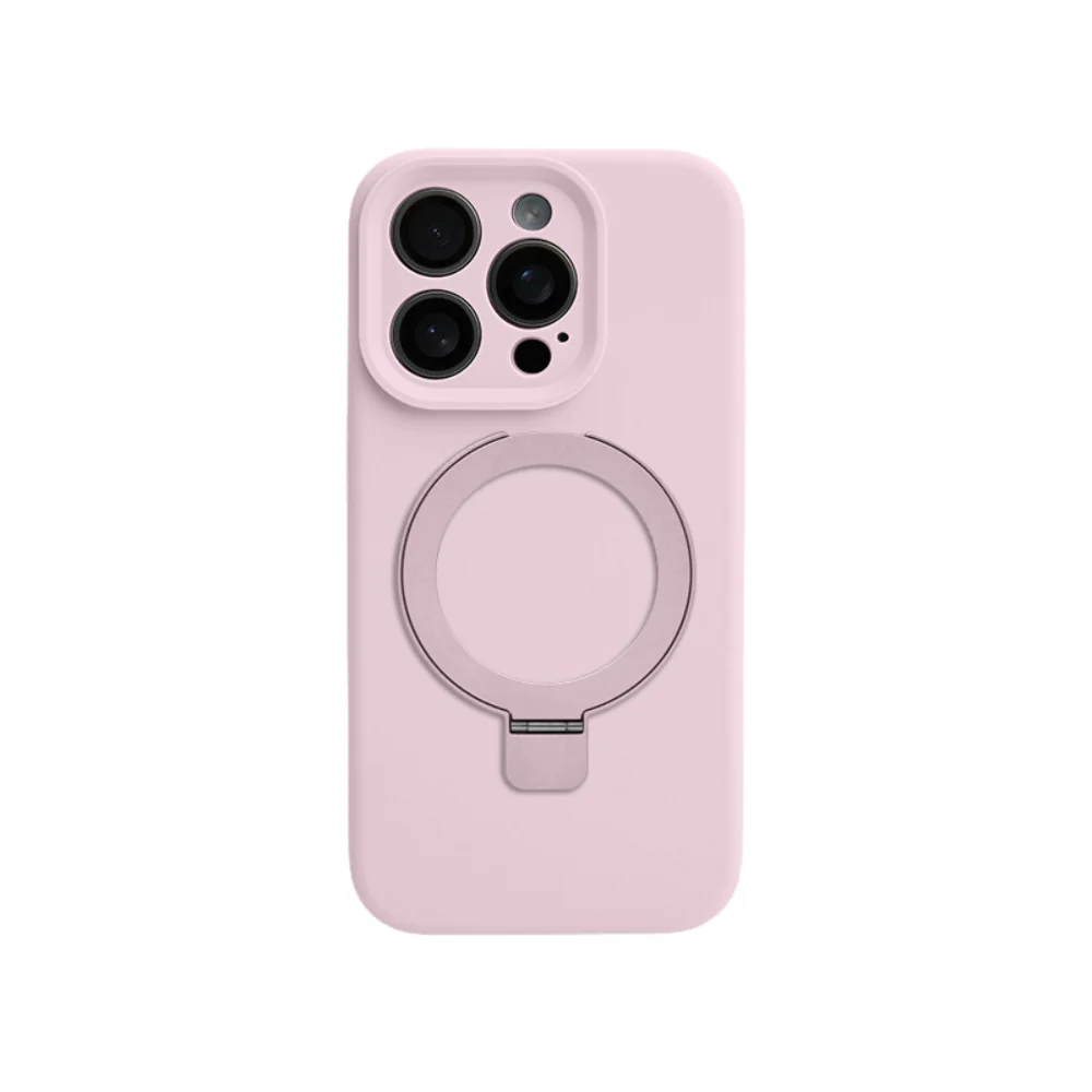 [Magsafe Compatible] Apple iPhone 16/Pro/Max - Simple Silicone Drop Proof Stand Series Case - Image 11