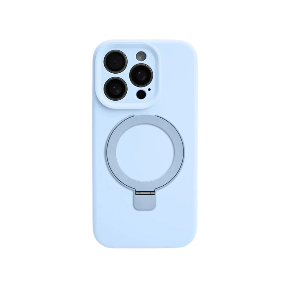[Magsafe Compatible] Apple iPhone 16/Pro/Max - Simple Silicone Drop Proof Stand Series Case - Image 12