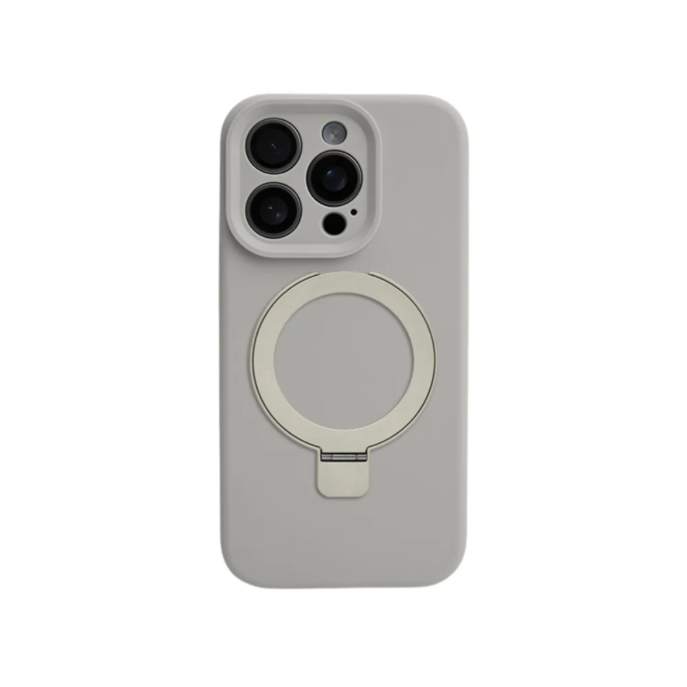 [Magsafe Compatible] Apple iPhone 16/Pro/Max - Simple Silicone Drop Proof Stand Series Case - Image 17