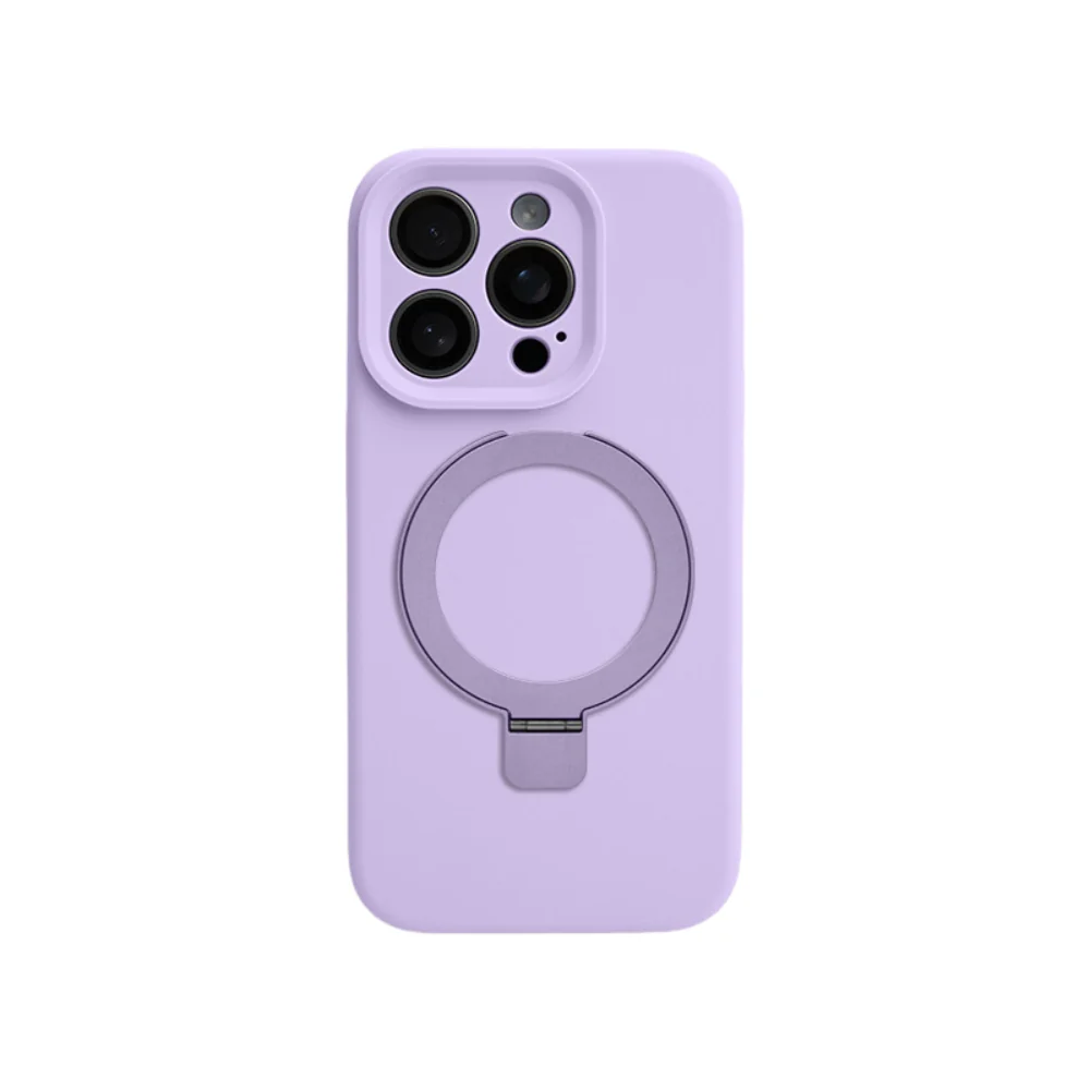 [Magsafe Compatible] Apple iPhone 16/Pro/Max - Simple Silicone Drop Proof Stand Series Case - Image 18