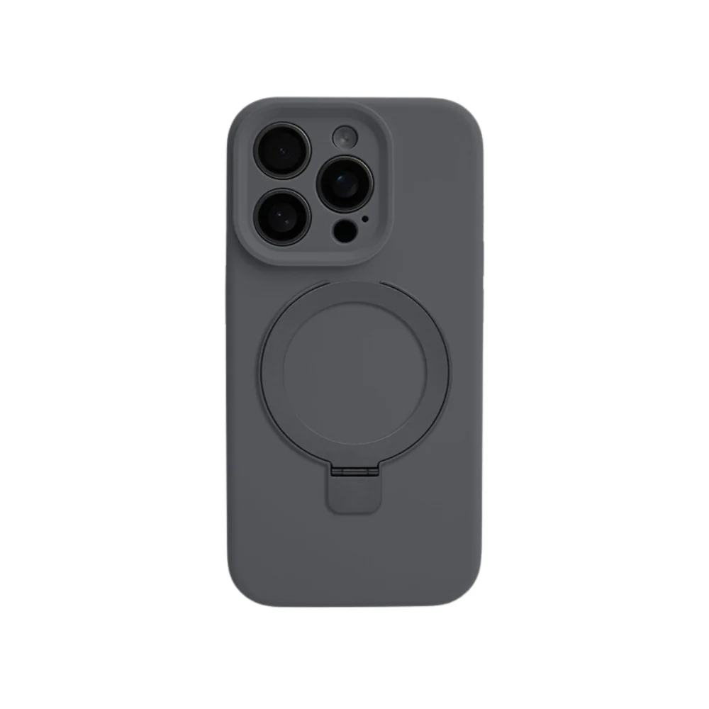 [Magsafe Compatible] Apple iPhone 16/Pro/Max - Simple Silicone Drop Proof Stand Series Case - Image 2