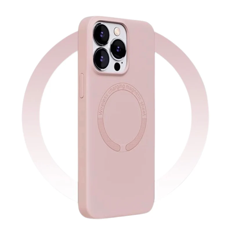[Magsafe Compatible] Apple iPhone 14/Pro/Max - Solid Color Liquid Silicone Magnetic Essentials Series Case - Image 12
