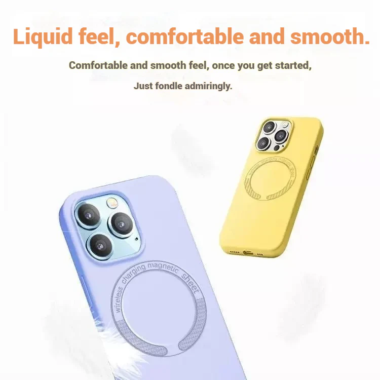 [Magsafe Compatible] Apple iPhone 14/Pro/Max - Solid Color Liquid Silicone Magnetic Essentials Series Case - Image 3