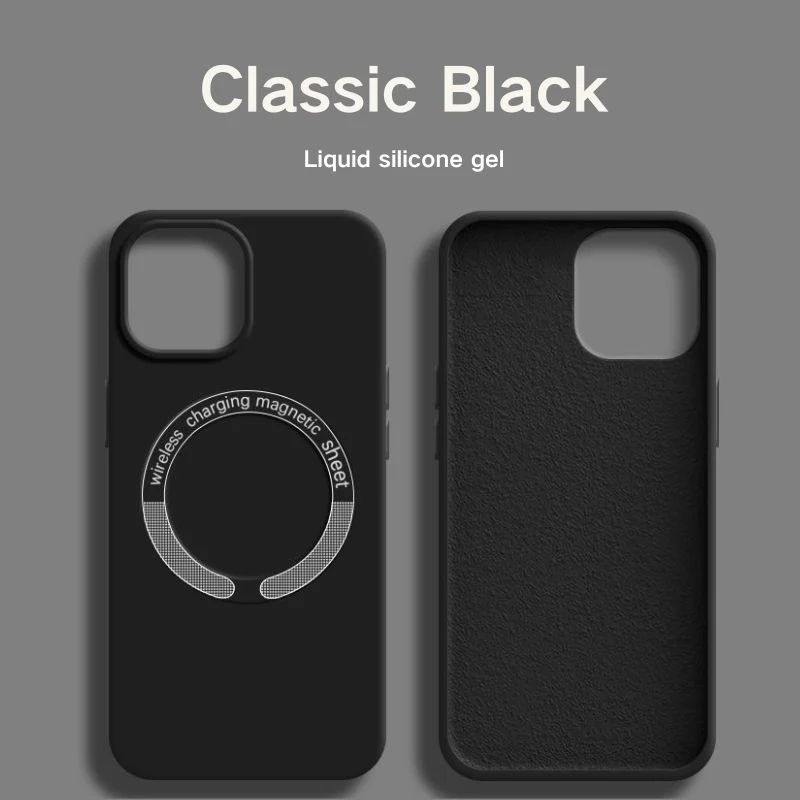 [Magsafe Compatible] Apple iPhone 14/Pro/Max - Solid Color Liquid Silicone Magnetic Essentials Series Case - Image 6