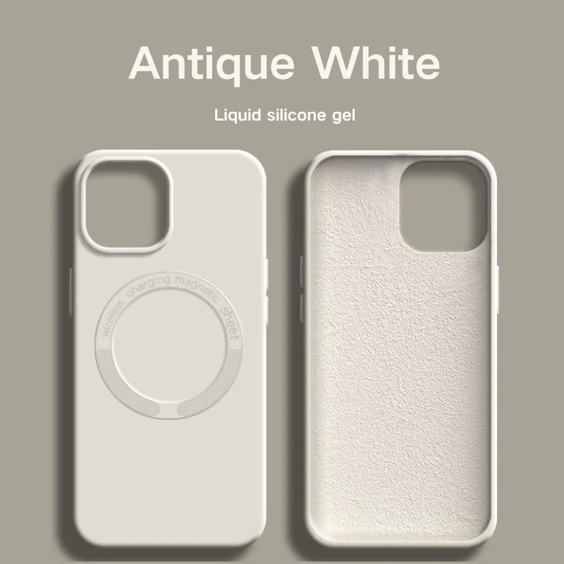 [Magsafe Compatible] Apple iPhone 14/Pro/Max - Solid Color Liquid Silicone Magnetic Essentials Series Case - Image 7