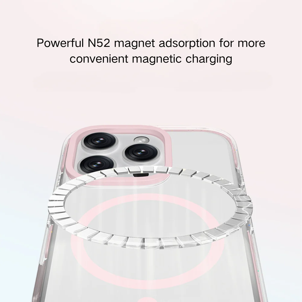 [Magsafe Compatible] Apple iPhone 16/Pro/Max - Transparent Anti-Drop Magnetic Protective Case - Image 10