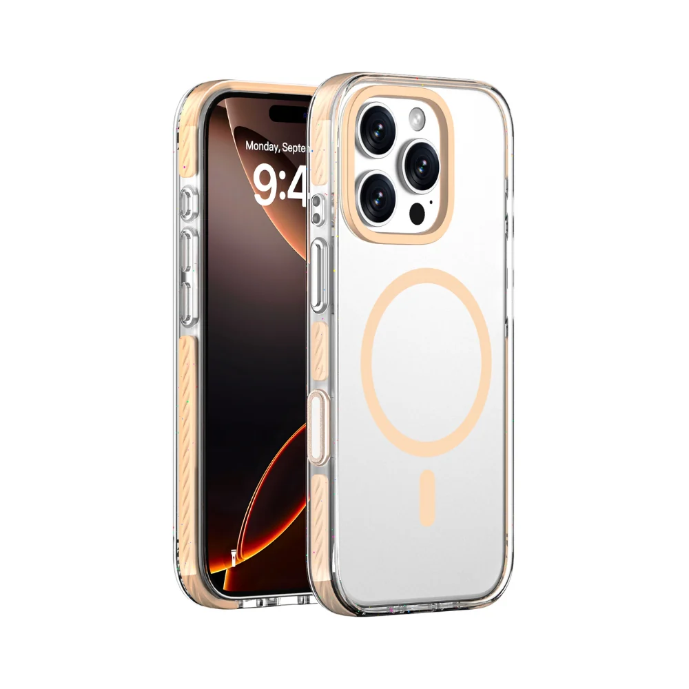 [Magsafe Compatible] Apple iPhone 16/Pro/Max - Transparent Anti-Drop Magnetic Protective Case - Image 3